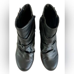 Elegant Fergalicious Sleek Black Ankle Booties